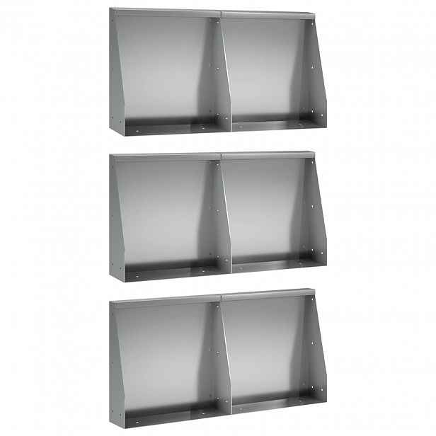 vidaXL Opěrná zeď 6 ks 40 x 12 x 30 cm Pozinkovaná ocel Stříbrná