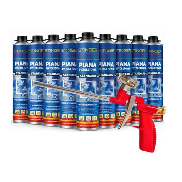 12x Vícesezónní zimní montážní pěna Standard 750 ml pistole