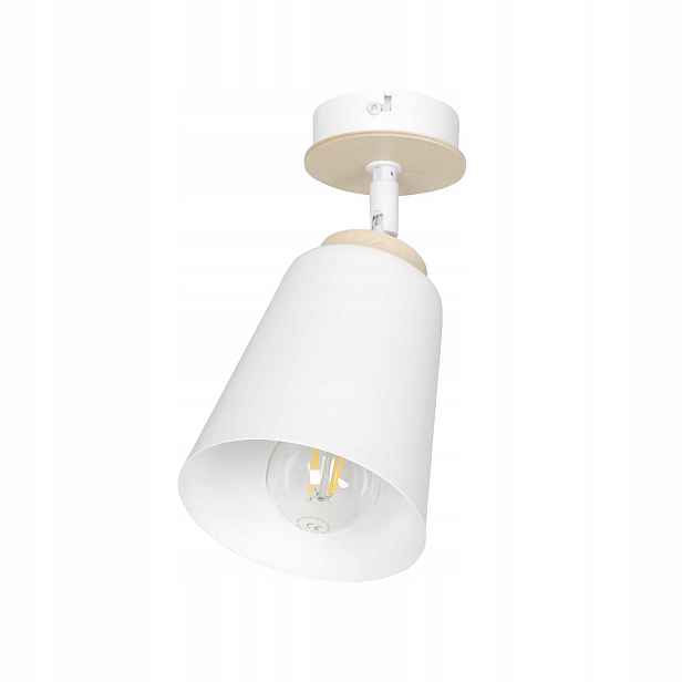 Emibig Atlas Stropní Svítidlo 1xE27 15W Bílá/Světlé dřevo
