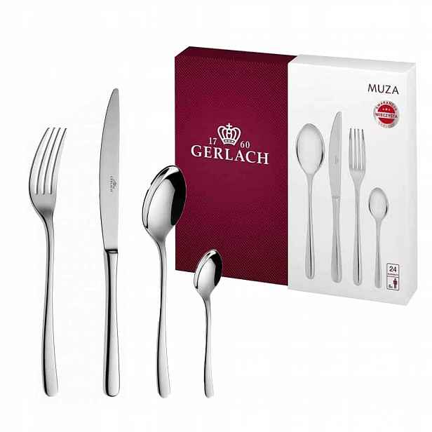 Gerlach Muza 49 sada 24 příborů pro 6 osob ocel 18/10 lesk