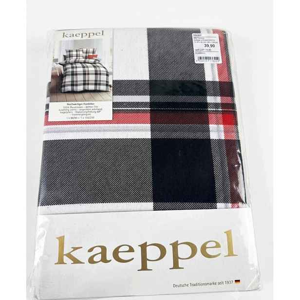 Povlečení Kaeppel Cottage anthrazit 100% bavlna 80x80 155x220