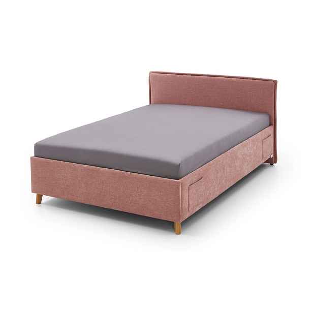 Růžová čalouněná dětská postel bez roštu 120x200 cm Fun – Meise Möbel