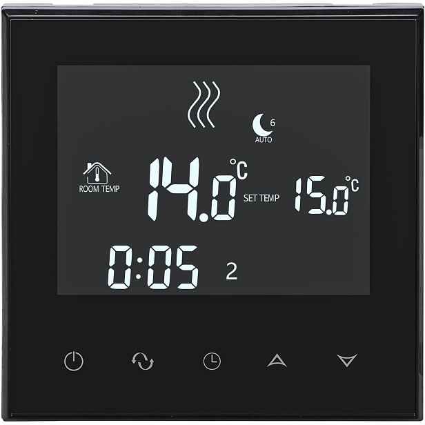 Termostat pro podlahové vytápění Wengart WG03-4, dotykový LCD displej