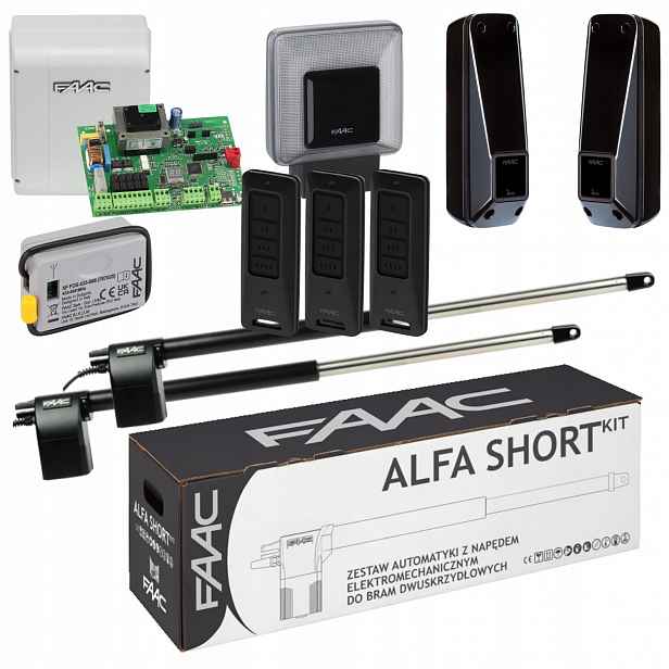 Faac Alfa Short Lampa Xled Pilot XT4FDS 3ks Pohon dvoukřídlé brány