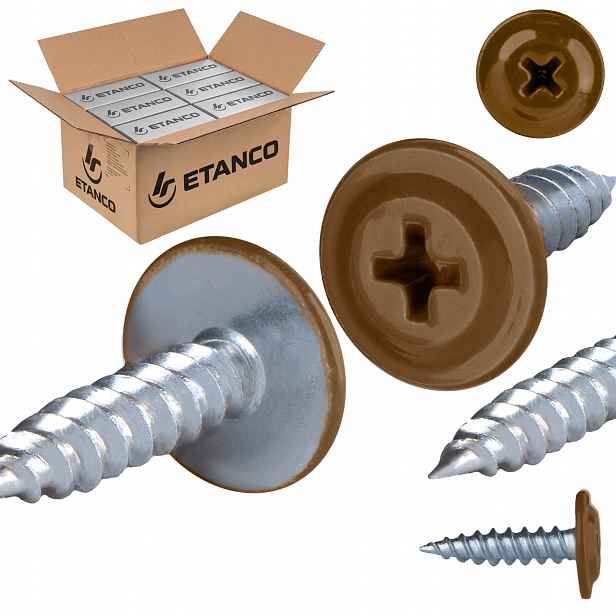 Podložkové vruty do dřeva 4,2 x 16 mm Ral 8003 2000 ks Etanco Gm-s