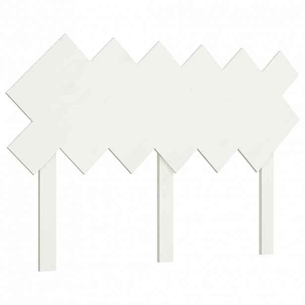 vidaXL Čelo postele bílé 122,5 x 3 x 80,5 cm masivní borovice