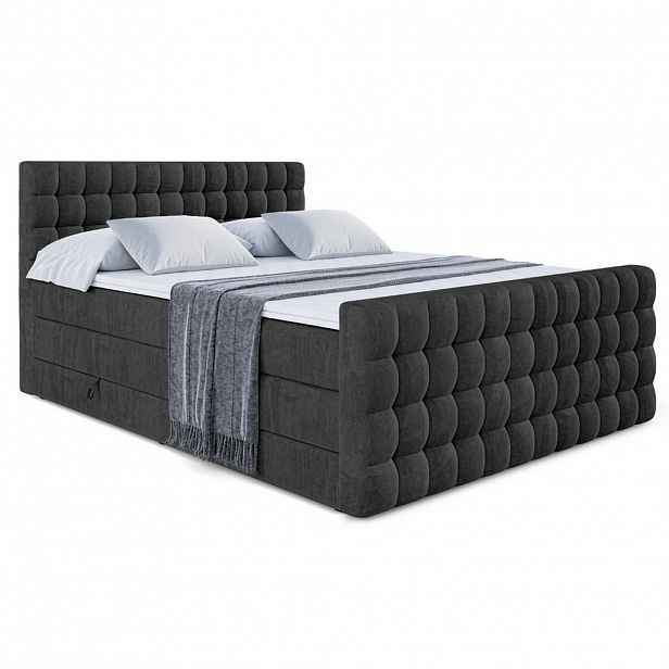 ALTDECOR POSTEL boxspring VIONE-Z KING – 180 x 200 – H3/H4 – černá