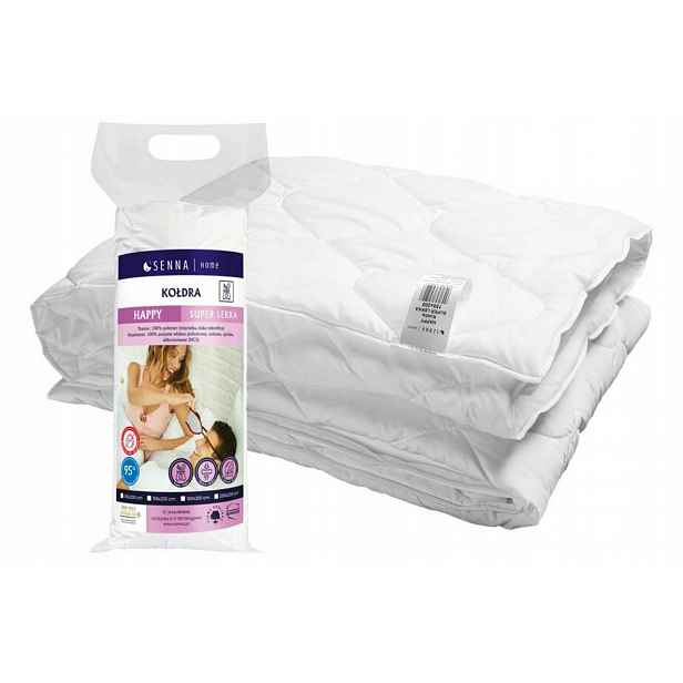 Antialergická přikrývka 155x200 let stará, lehká, 450 g, bílá, polyesterová