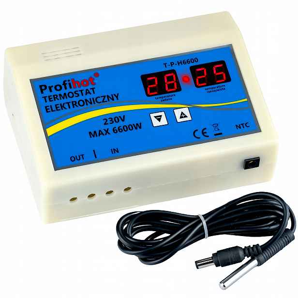 Elektronický Termostat Regulátor Teploty 230 V max. 6600 W