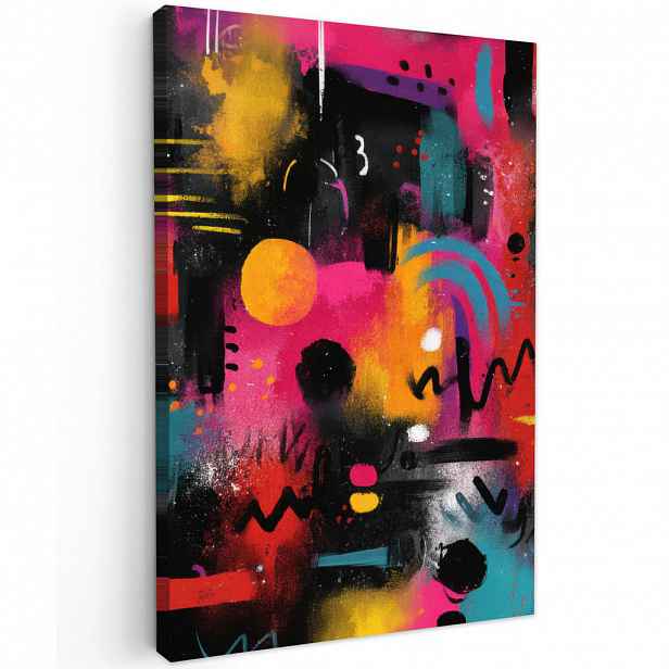 MuchoWow OBRAZ NA PLÁTNĚ Barevné plochy - Tvary - Barevné - Abstraktní 40x60 cm