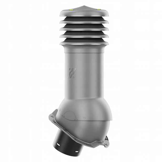 Neizolovaný Větrací komín HiVent, průměr 125 mm, Trapézový T18 Grafit