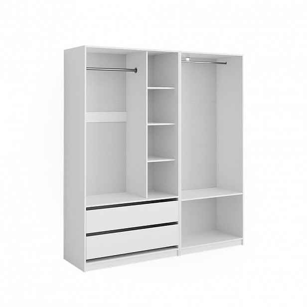 Vicco ŠATNÍ SKŘÍŇ Elmo Bílá 180 x 200 cm Sada 2 kusů