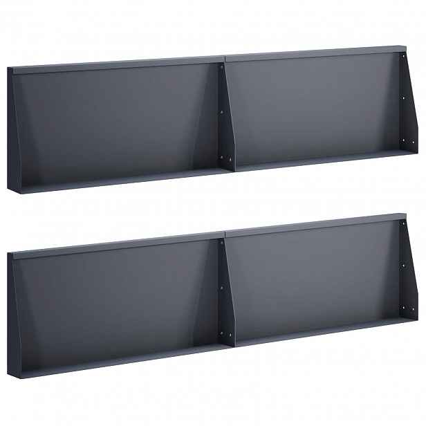 vidaXL Opěrná zeď 4 ks 80 x 12 x 30 cm Ocel Antracitová