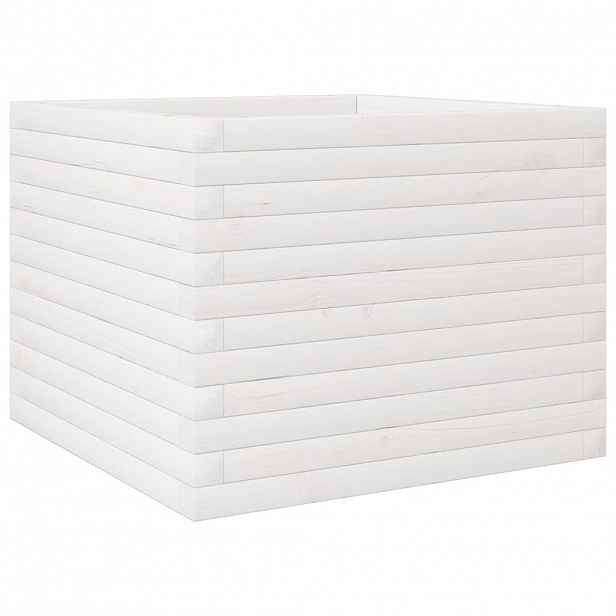 vidaXL Zahradní truhlík bílý 60 x 60 x 45,5 cm masivní borovice