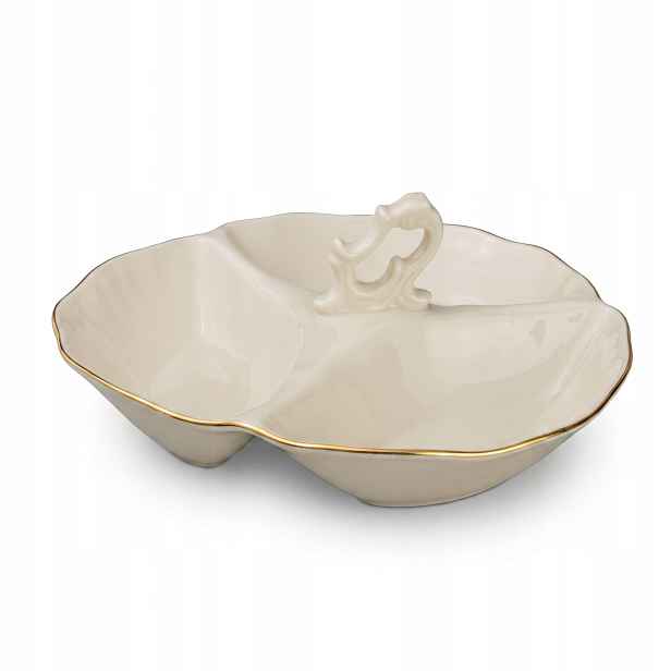 3-dílný kabaret Bernadotte Ivory Gold z porcelánu ecru Thun