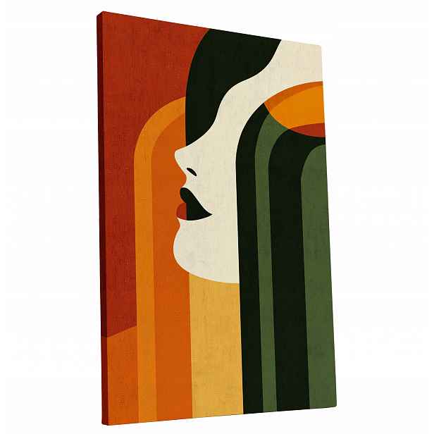 Obraz na plátně Retro Žena ve stylu 70. let do bytu, pokoje, obýváku 60x90