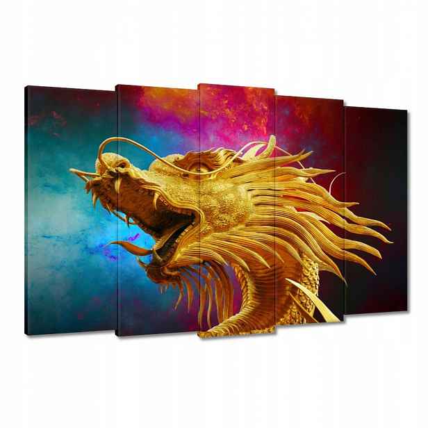 Obrazy 150x95 Zlatý čínský drak
