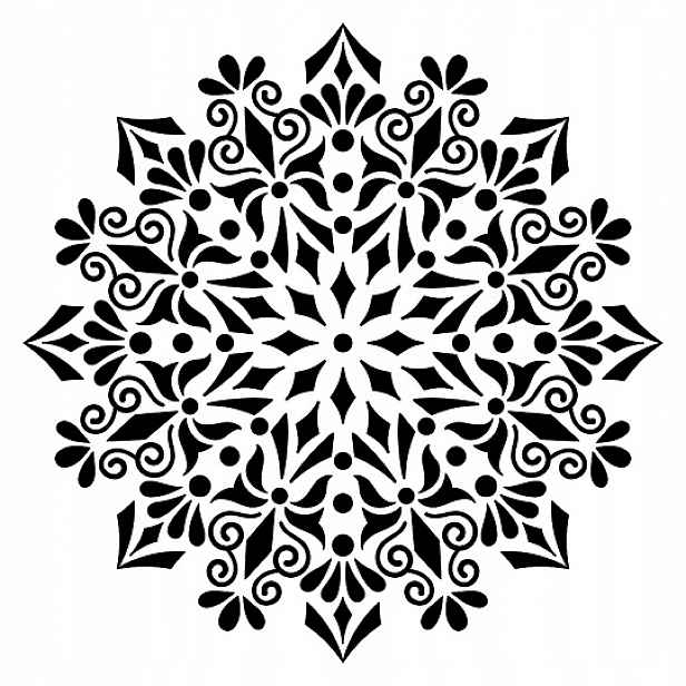 Omítací Šablona LuxBud Mandala 7g 92 x 92 cm Opakovaně použitelná