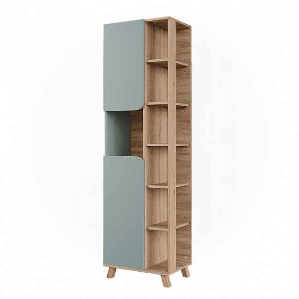 Vicco KOUPELNOVÁ SKŘÍŇKA Karen Sonoma/modrá 50 x 175 cm se 2 dveřmi