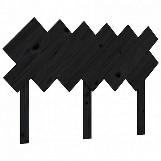 vidaXL Čelo postele černé 122,5 x 3 x 80,5 cm masivní borovice