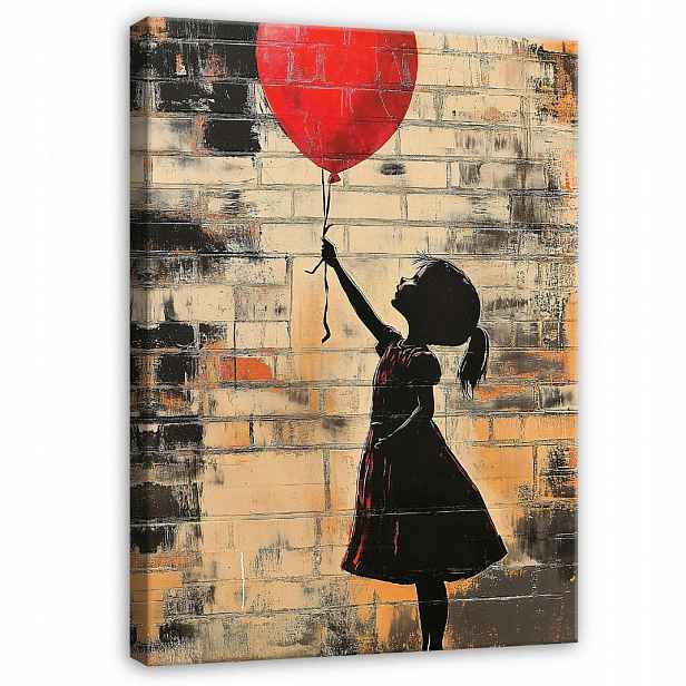 Wallarena OBRAZ na plátně Abstraktní Banksy Moderní obývací pokoj 100x70