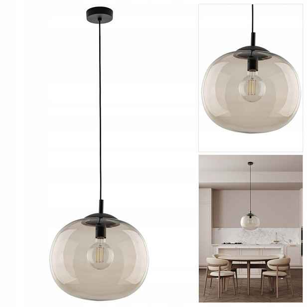 Závěsná lampa Vibe černá, minimalistická forma v obývacím pokoji Tk Lighting
