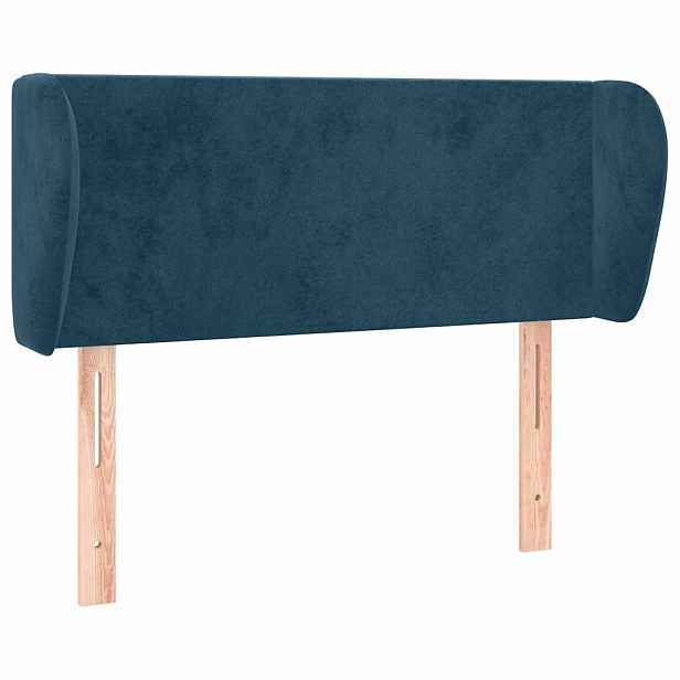 vidaXL Čelo postele typu ušák tmavě modré 103x23x78/88 cm samet