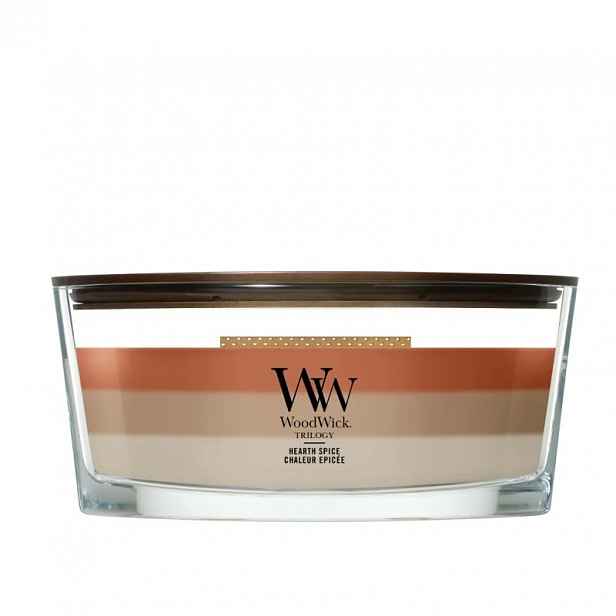 WoodWick Hearth Spice Elipsa vonná svíčka Trilogy 453,6 g