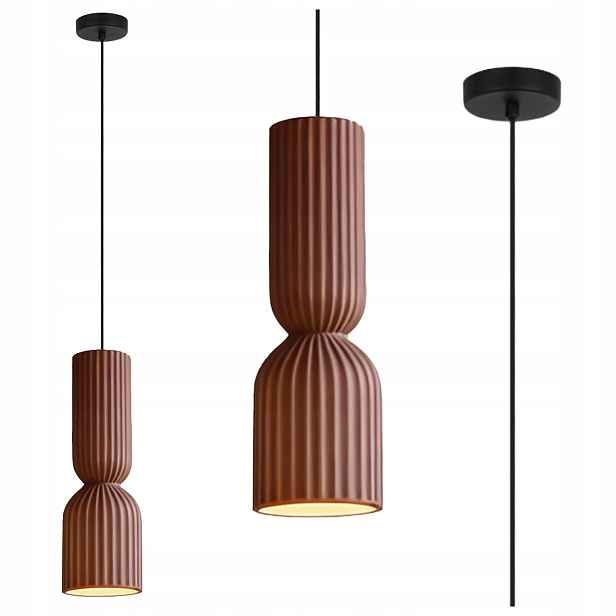 Závěsná Lampa Balera Červená Z Keramiky 120 CM E27 Light Prestige