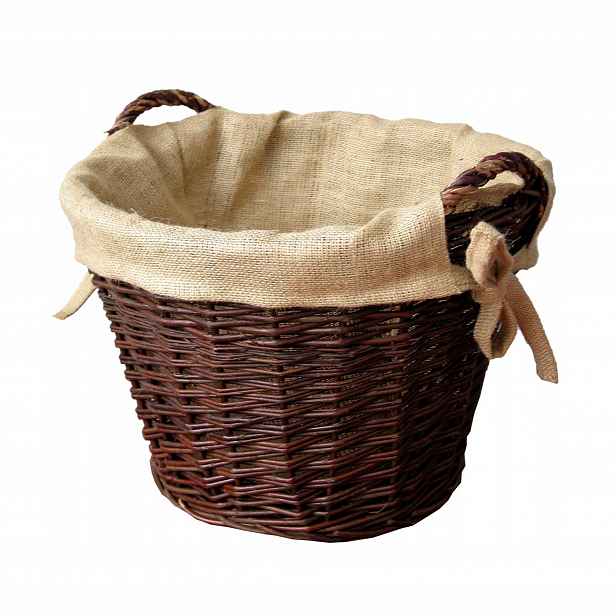 Koš Na Palivové Krbové Dřevo S Jutou, Průměr 47 CM Do Krbu