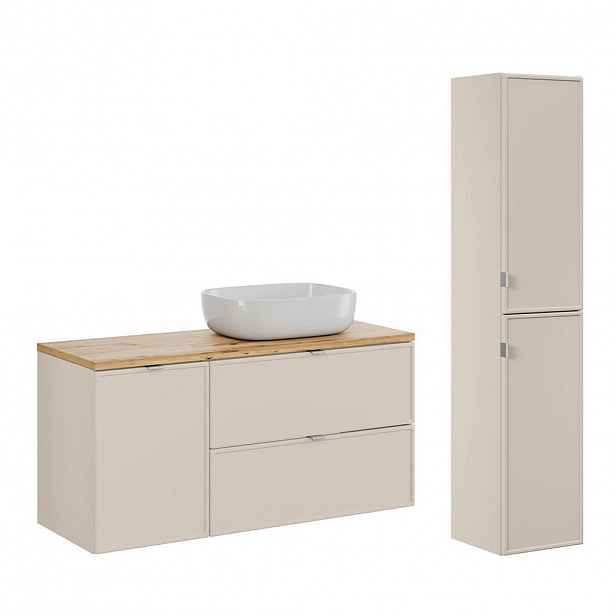 Petits-meubles KOUPELNOVÝ NÁBYTEK 120.6cm Alba 2er-Set Kašmír