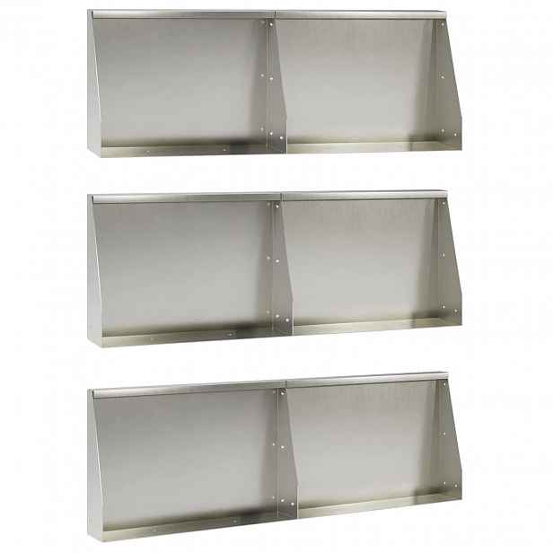 vidaXL Opěrná zeď 6 ks 60 x 12 x 30 cm Nerezová ocel Stříbrná