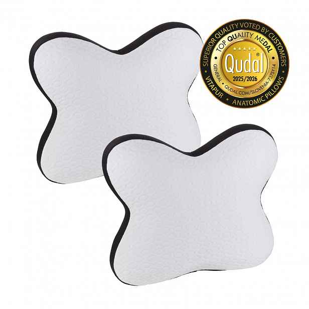 [1+1 ZDARMA] Ergonomický polštář Vitapur Memosilver Butterfly – 45 x 54 cm