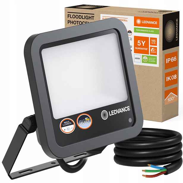 Venkovní Led reflektor 69W 10000lm 4000K Snímač soumraku Floodlight