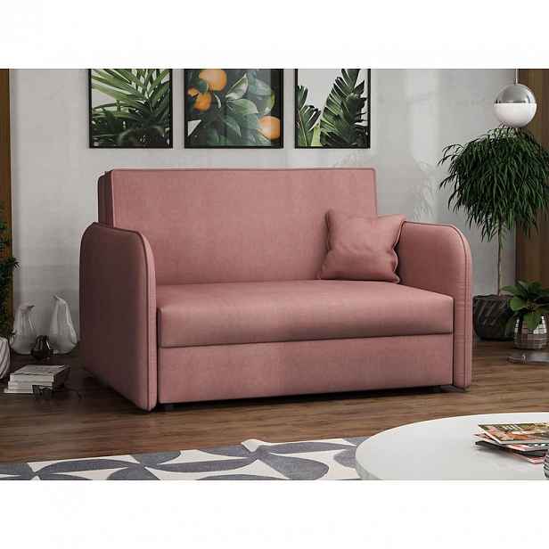 Dvoumístná rozkládací pohovka BELA LOFT 2 - růžová