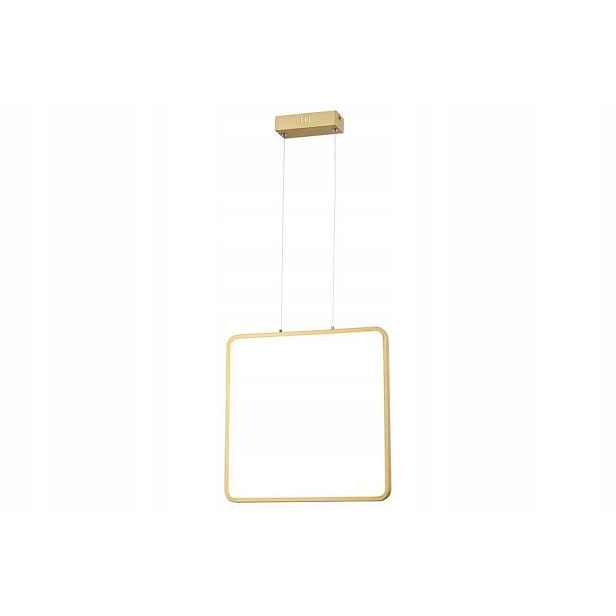 Moderní závěsná Led lampa zlatá čtvercová 40 cm 4000K Reality