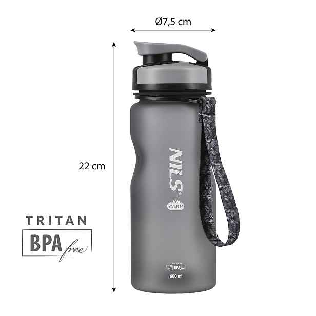 NC1740 ČERNÁ TRITANOVÁ LÁHEV NA PITÍ 600 ML NILS CAMP