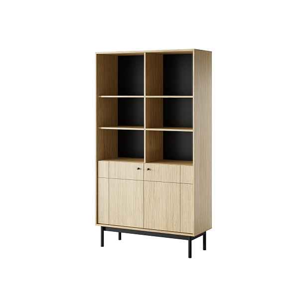 Piaski Knihovna Japandi 104 cm dub linea