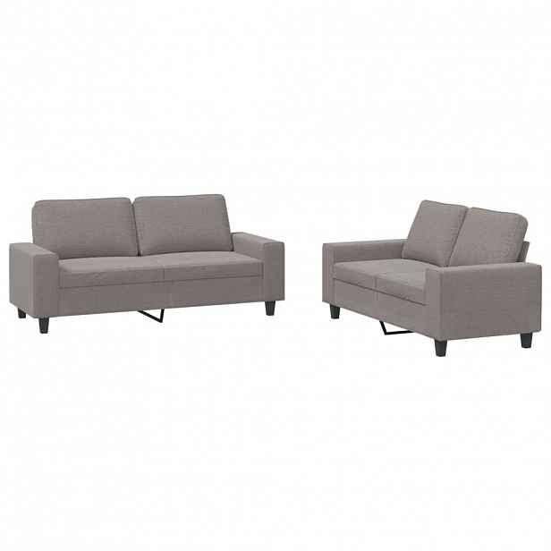 vidaXL 2dílná sedací souprava taupe textil