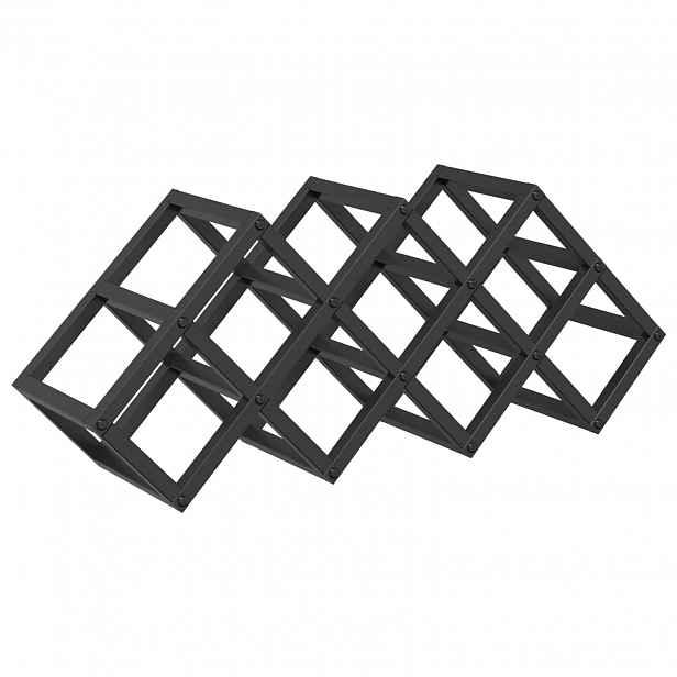 vidaXL Stojan na víno Černý dub 63 x 16,5 x 25 cm