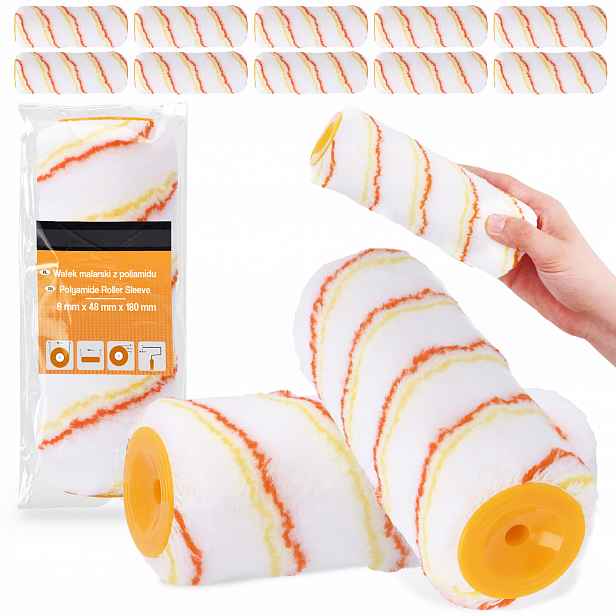 10 x Malířský Váleček 18 cm Náhradní náplň Malování Latexových barev Emulzí Sh-t