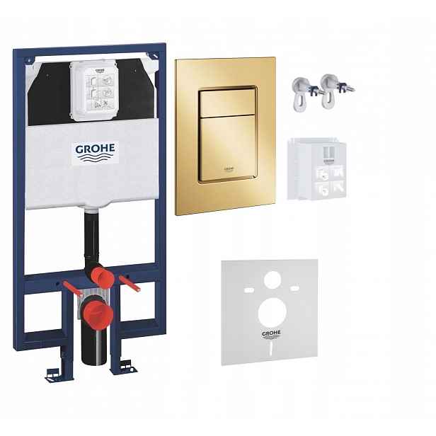 Kompletní podomítkový Wc set 5v1 – stojan Grohe Slim tlačítko