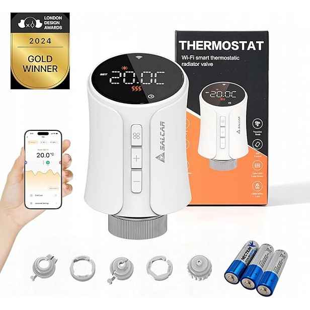 Salcar Inteligentní radiátorový termostat, inteligentní WiFi termostat