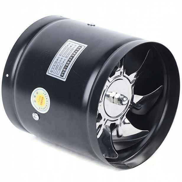 150 mm 500 m³/h Axiální kanálový ventilátor Kovový Tichý Stabilní FD-150-2