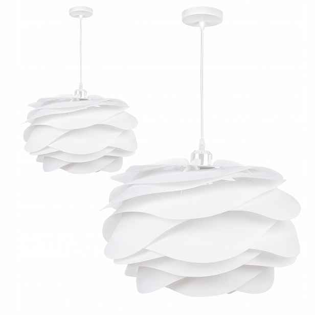 Moderní závěsné stropní svítidlo Led lustr Bílá E27 Růže