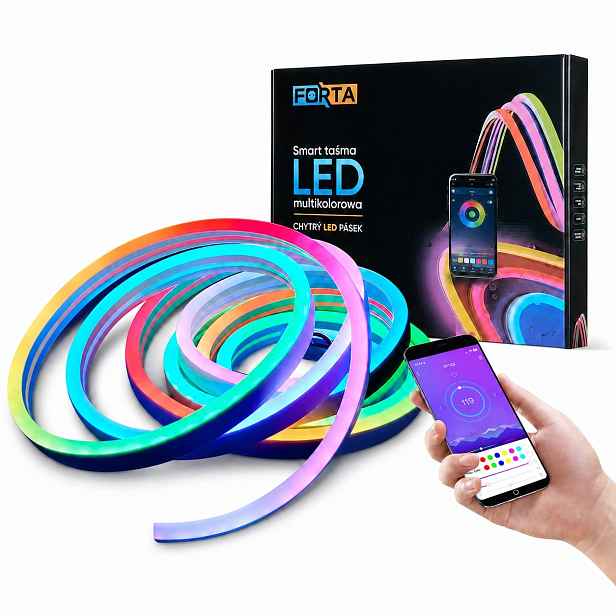 Adresovatelná páska Neon Rgb IC 5 m 24 V IP65 300 Led 5050 Bluetooth aplikace