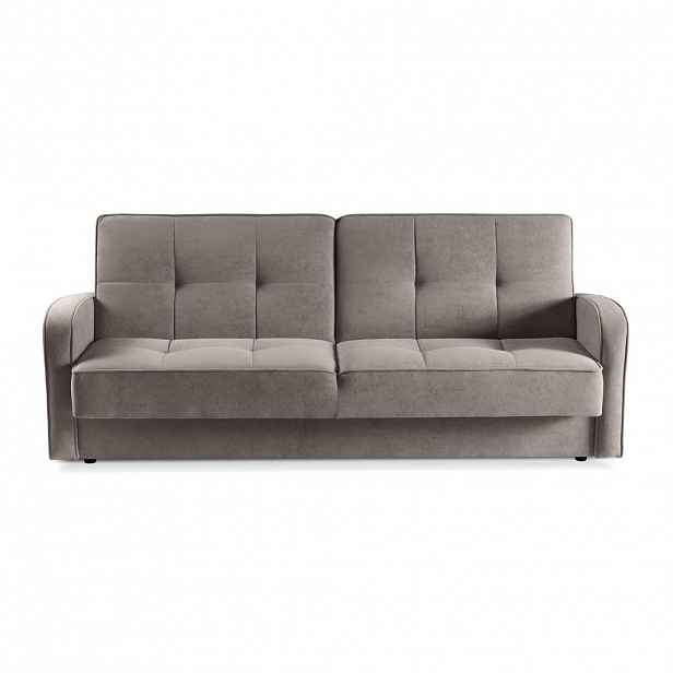 Beautysofa ROZKLÁDACÍ pohovka Pavo 3místná s funkcí spaní, hnědá