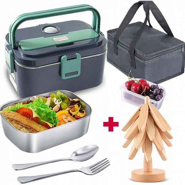 Lunch Box Elektrická Termoska Na Jídlo Automobilová Vyhřívaná S Taškou 1,8 L