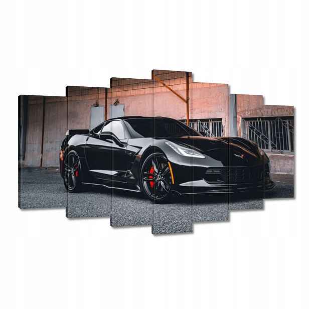Obrazy 140x80 Černý sportovní automobil
