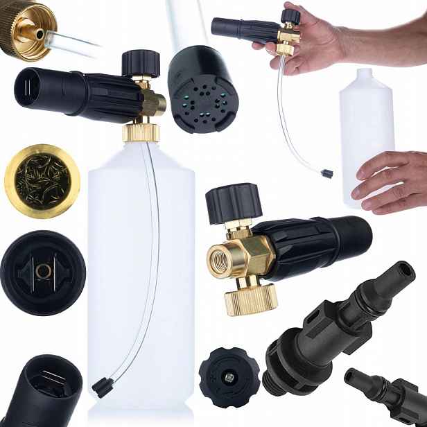 Pěnovačka 1000 ML 1 L Pro Pěnu Tlakové Myčky Lavor 1/4F Adaptér 1/4“ M